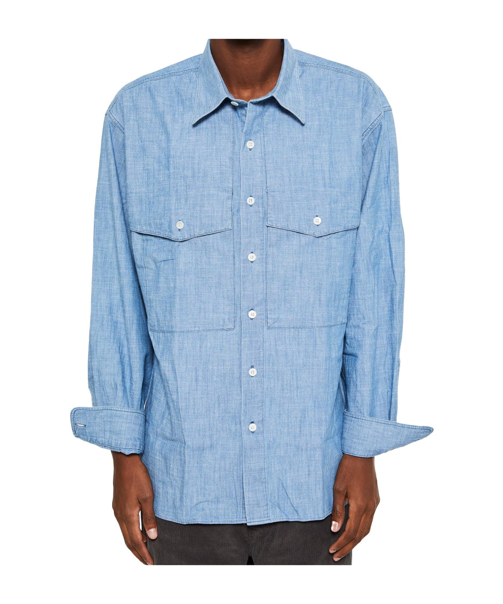 SUNFLOWER Long-sleeved Shirt In Mid Blue Product Image