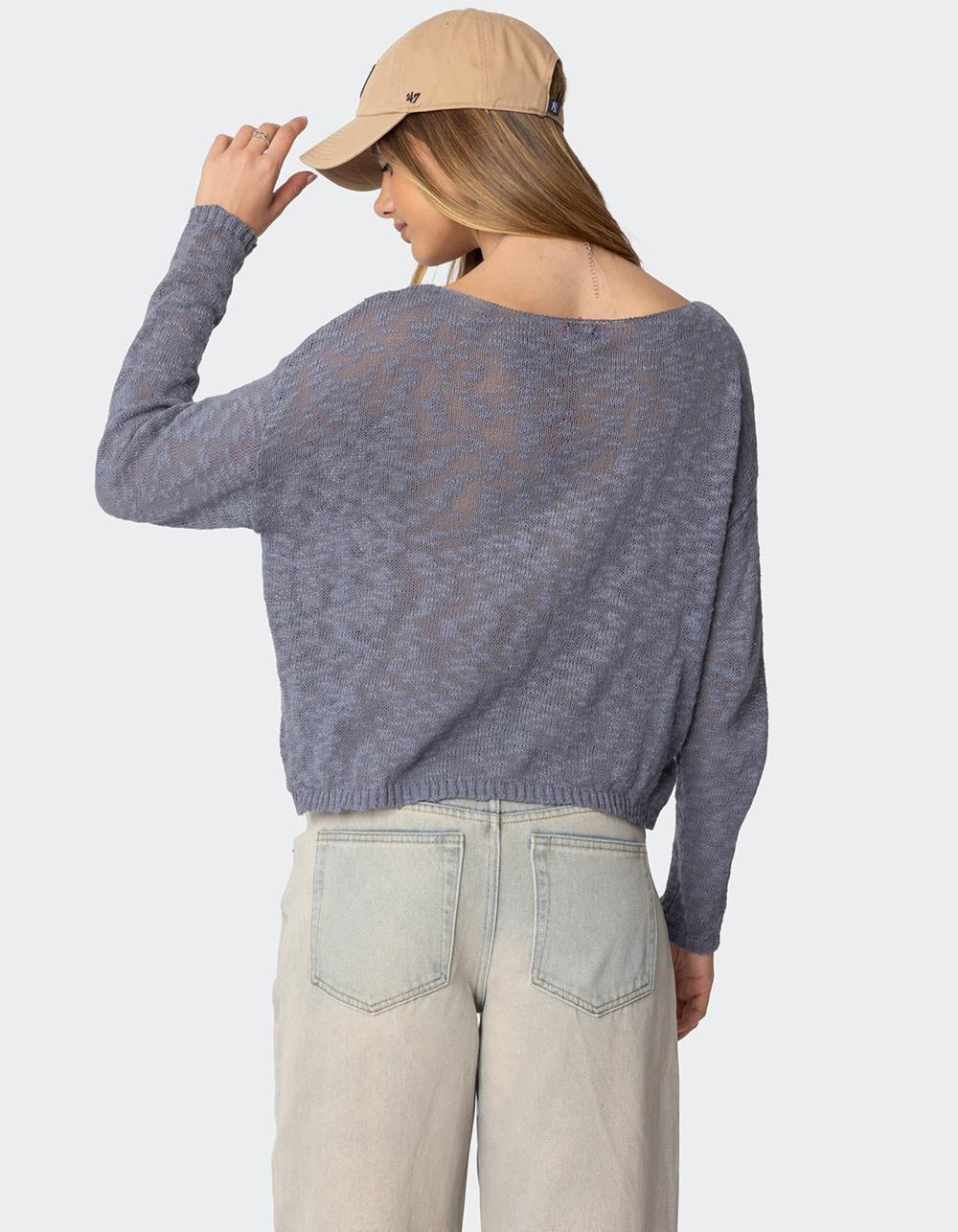 EDIKTED Bri Oversized Boat Neck Sweater Product Image