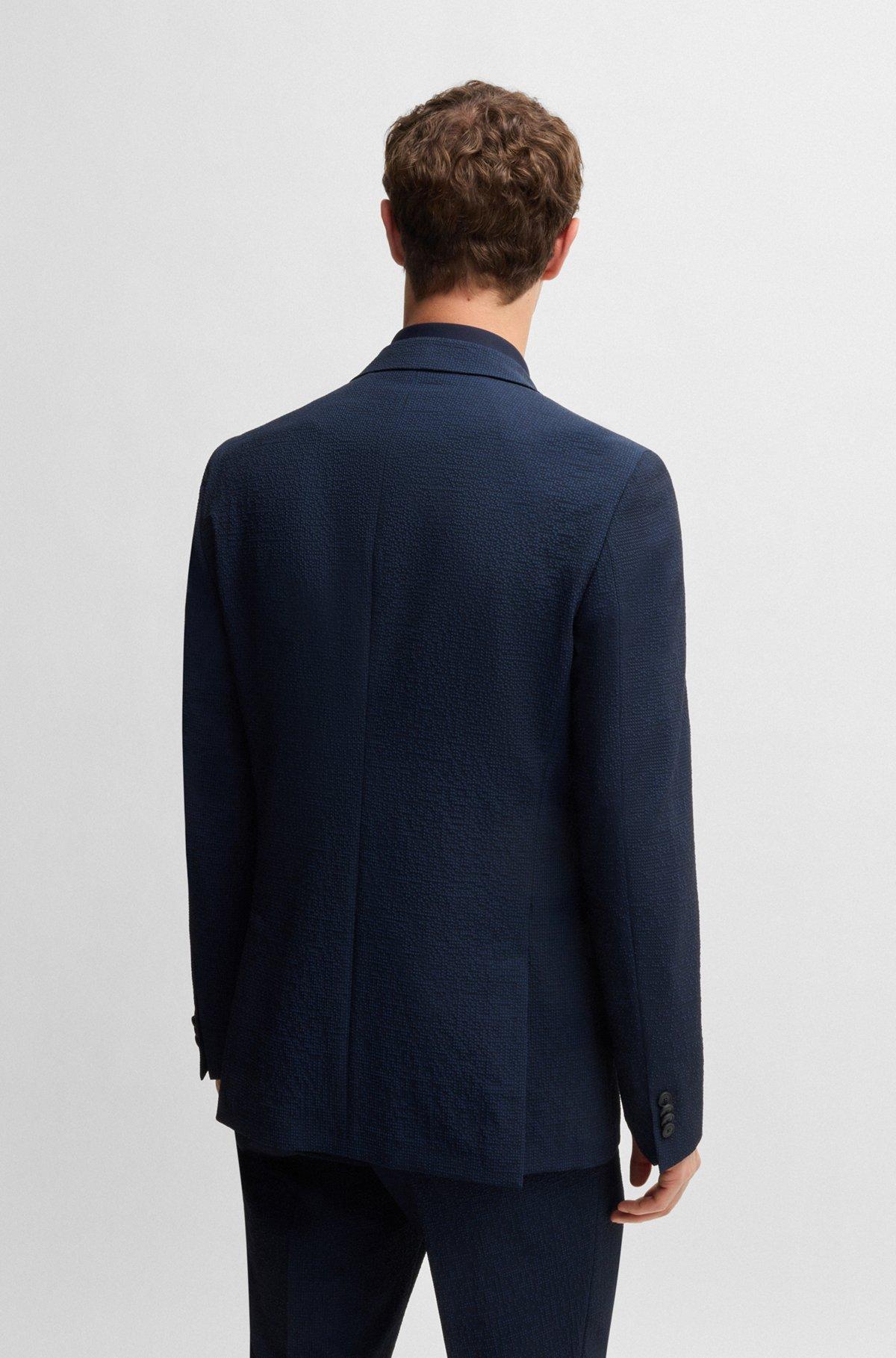 Two-piece suit in performance-stretch seersucker Product Image