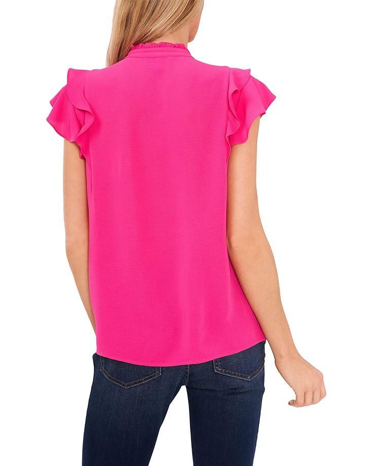 Short Sleeve Ruffle Detailed Knit Top Product Image