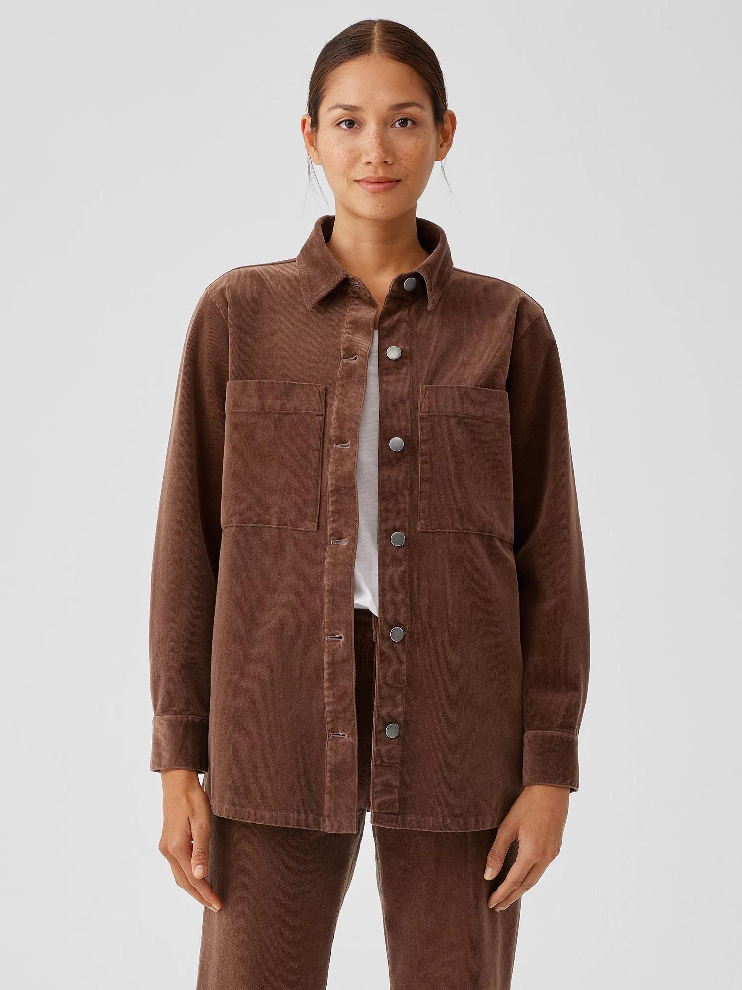 Organic Cotton Stretch Corduroy Shirt Jacket Product Image