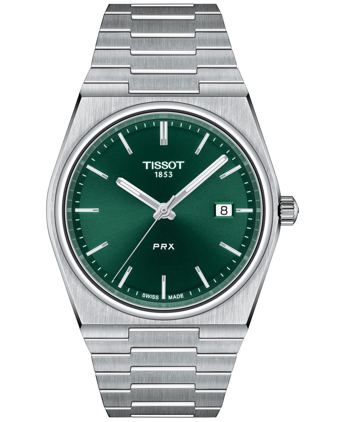 Tissot Mens Prx Automatic Stainless Steel Tonneau Bracelet Watch Product Image