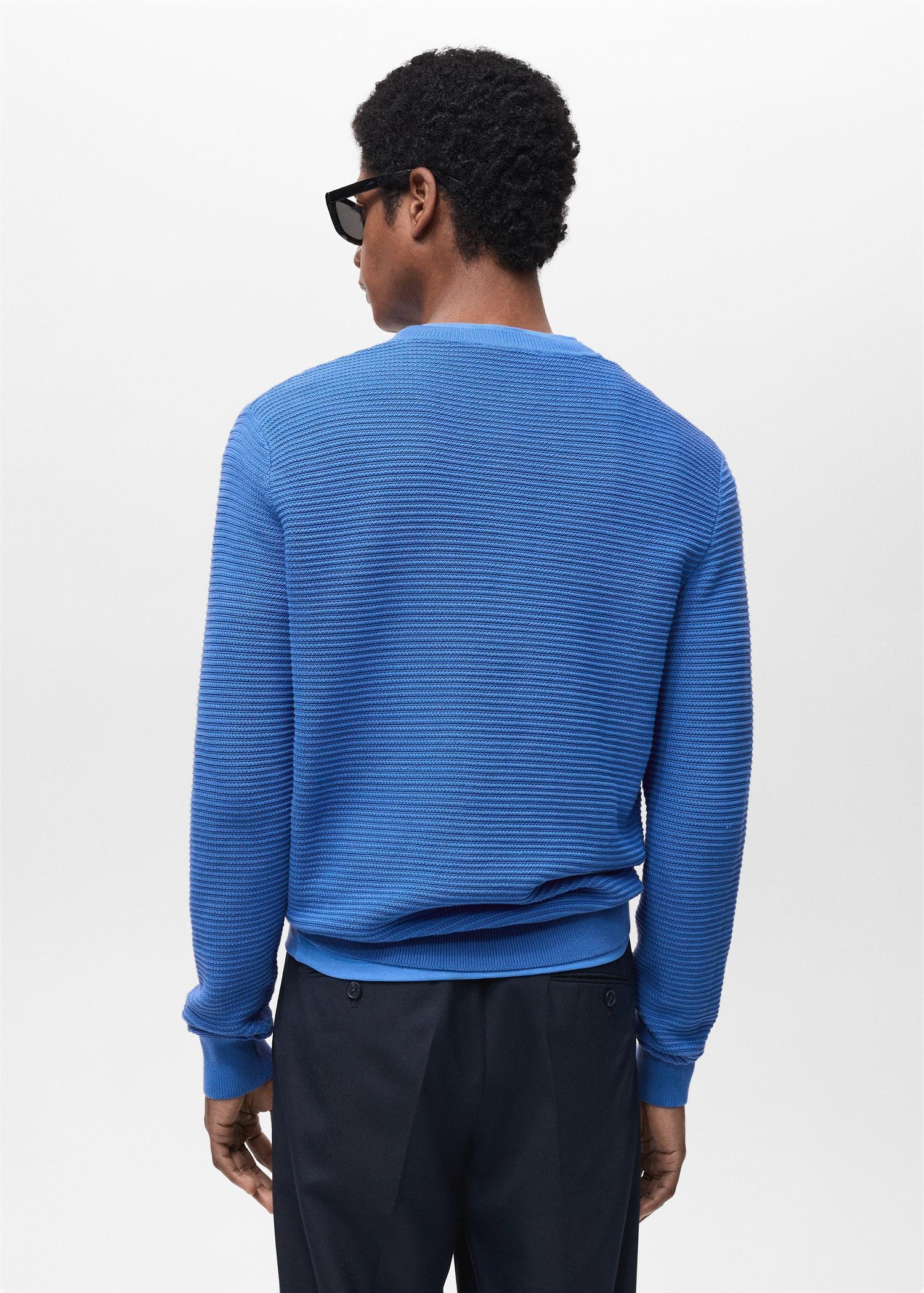 100% cotton braided sweater - Men | MANGO USA Product Image