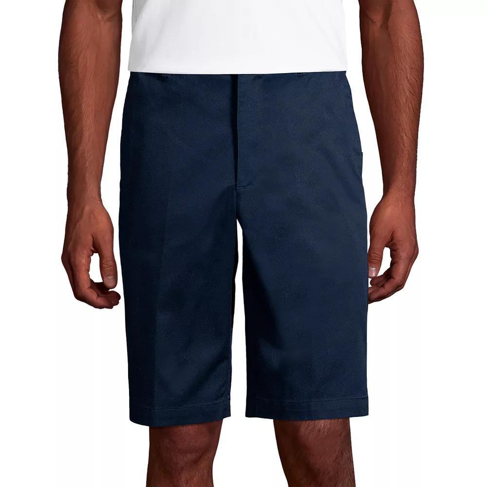Men's Lands' End Plain Front Wrinkle-Resistant Chino Shorts, Size: 36, Green Product Image