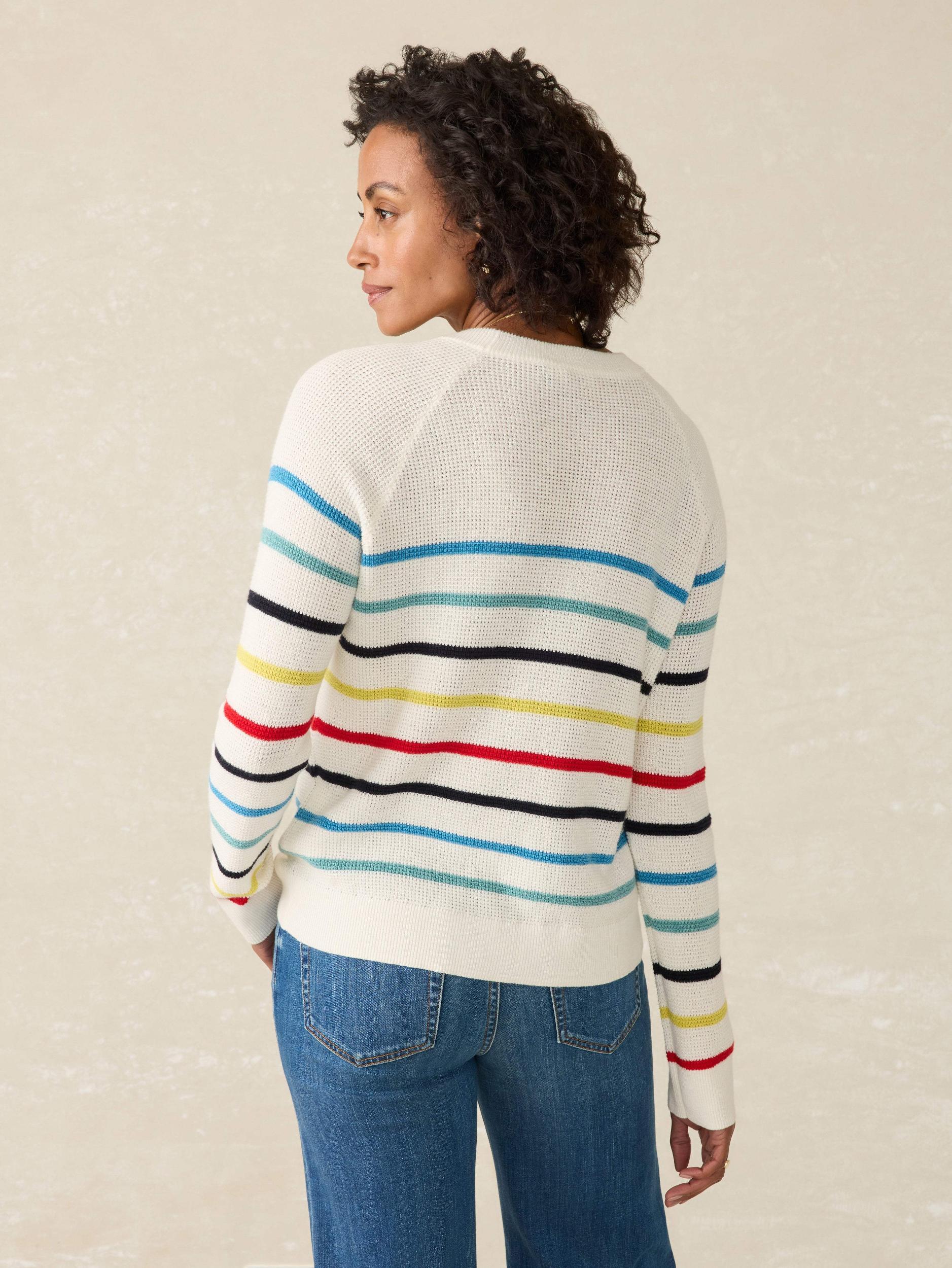 Throwback Crewneck - Maribel Stripe Female Product Image