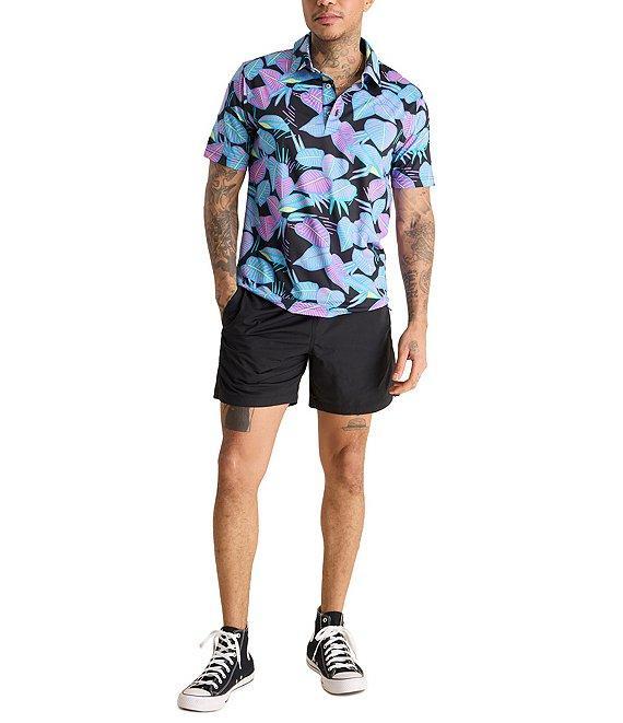 Chubbies Fluorescent Funk Short Sleeve Printed Peformance Polo Shirt Product Image