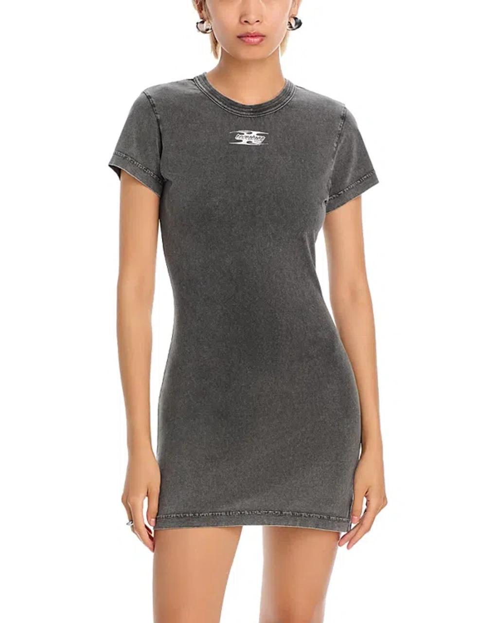 ALEXANDER WANG T Alexanderwang. T Mini T-shirt Dress In Gray Product Image
