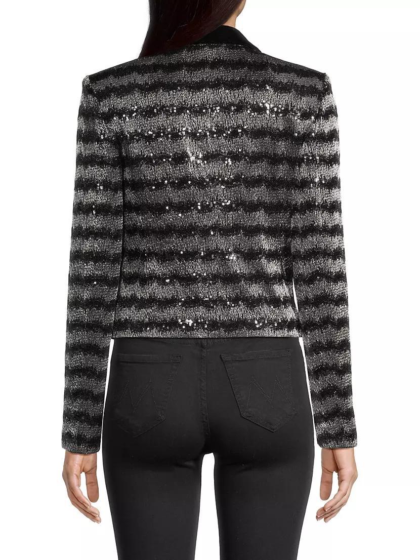 Chevron Sequined Blazer Product Image