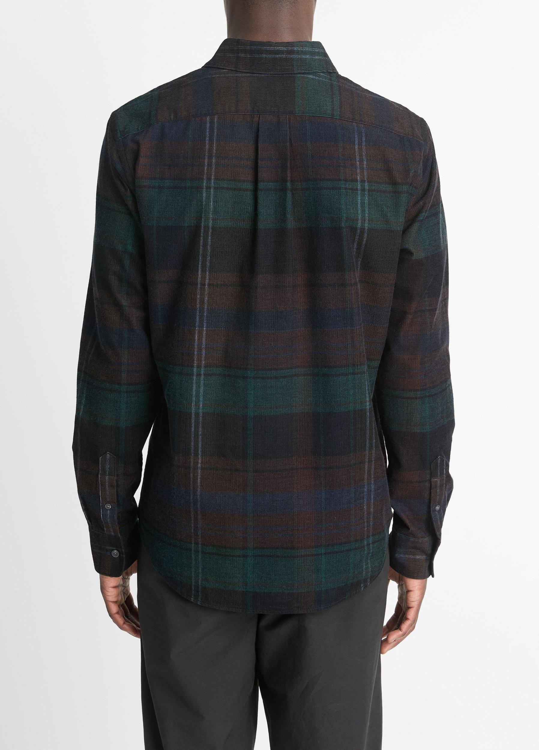 Sierra Plaid Cotton Corduroy Shirt Product Image