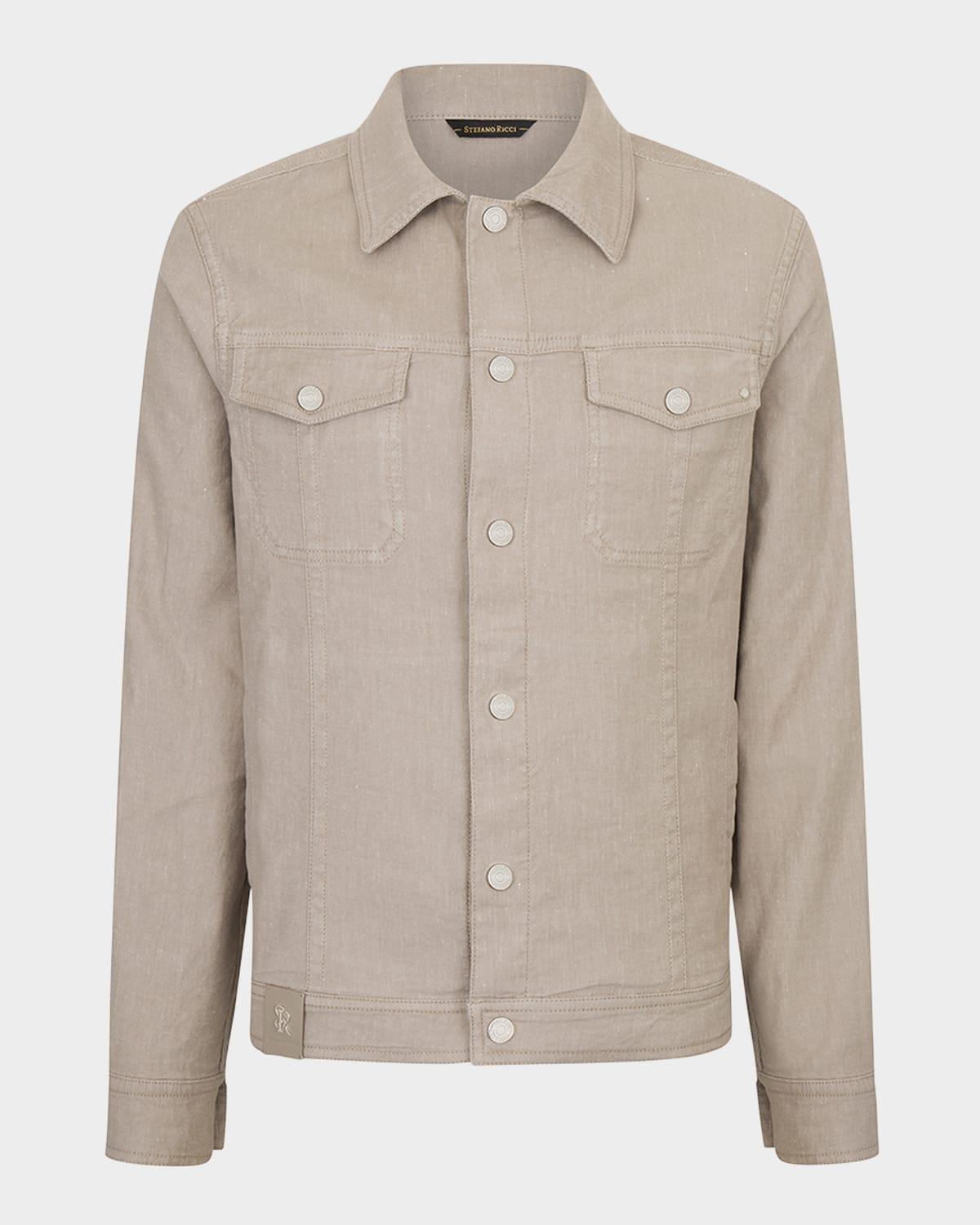 Mens Button-Front Trucker Jacket Product Image