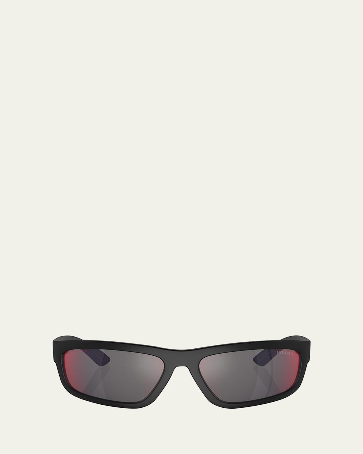 Prada Womens PR14YS 53mm Rectangle Transparent Sunglasses Product Image