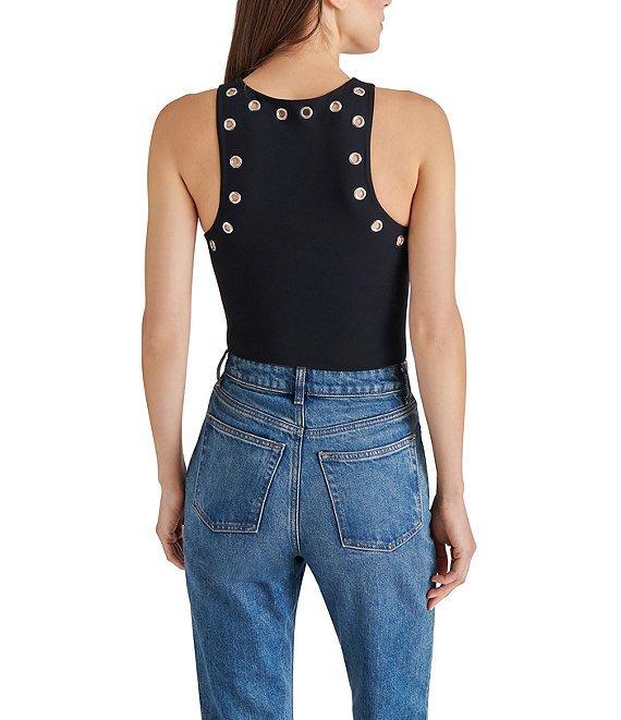 Steve Madden Nico Grommet Scoop Neck Sleeveless Bodysuit Product Image