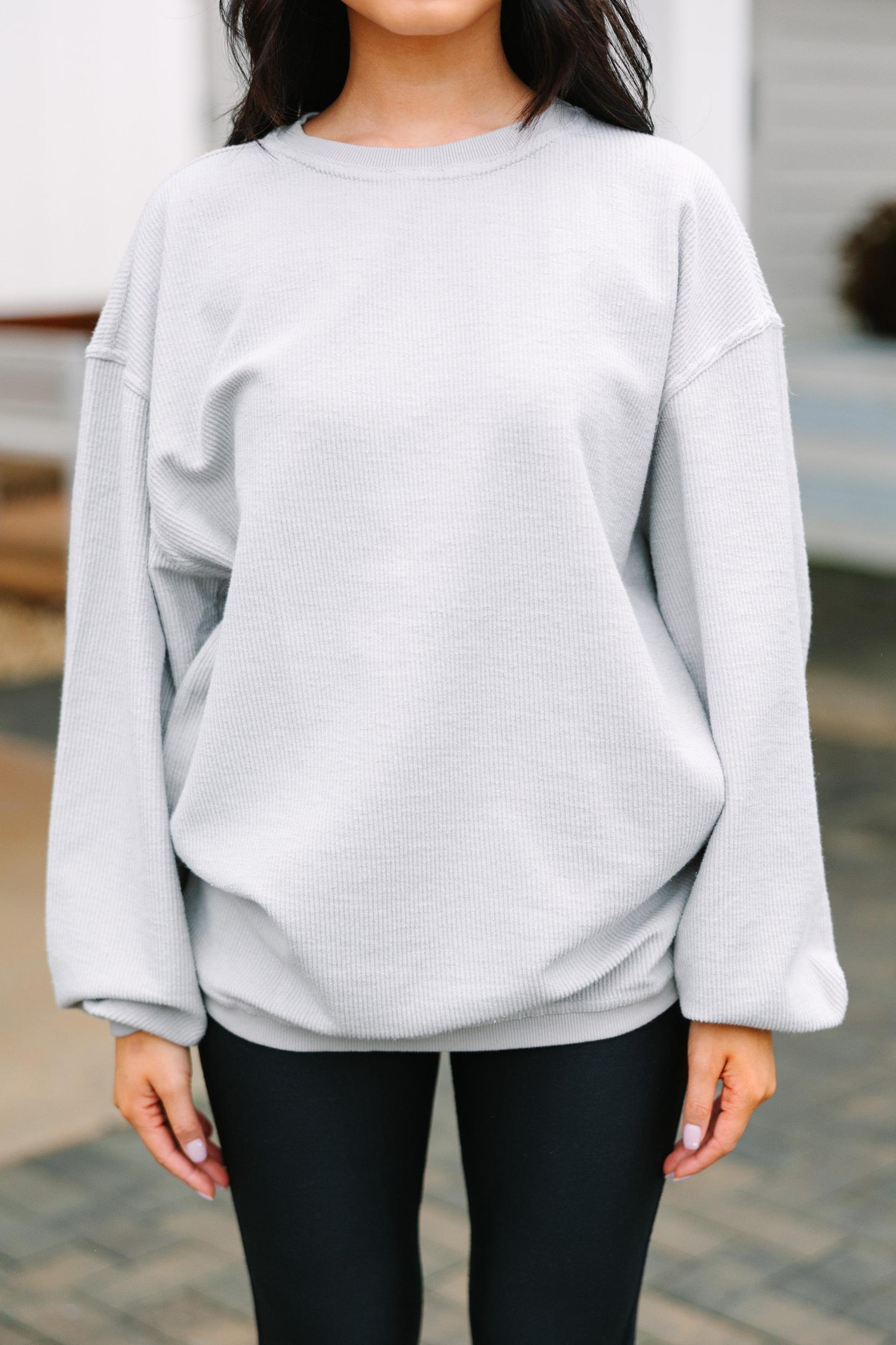 Teacher Gray Graphic Corded Sweatshirt Female Product Image