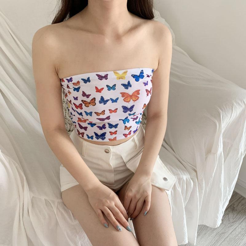 Butterfly Print Tube Top Product Image