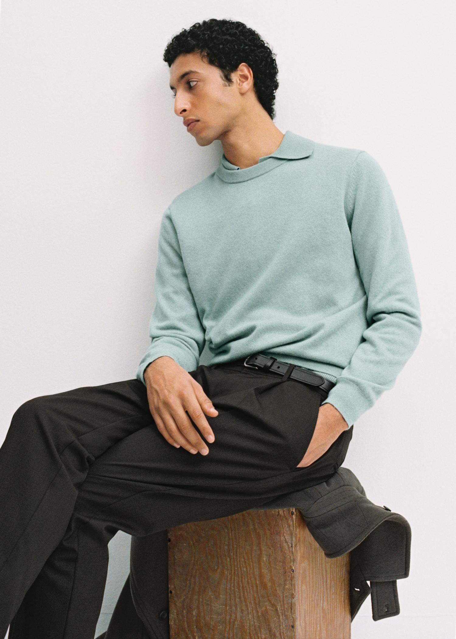 100% cashmere regular-fit sweater - Men | MANGO USA Product Image