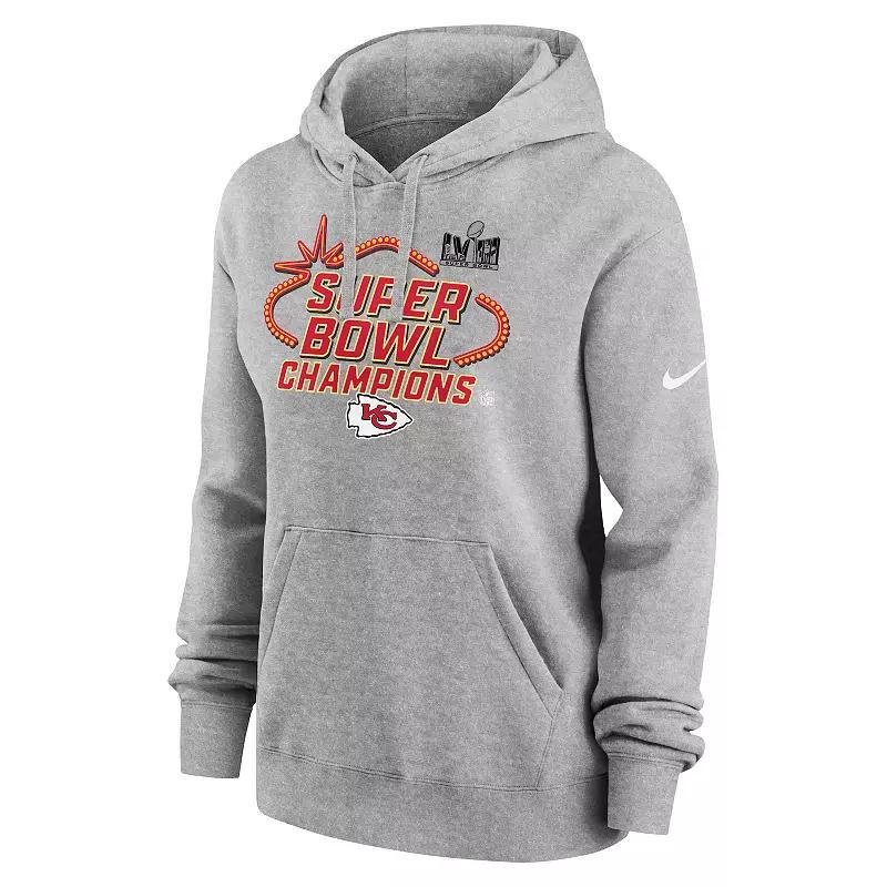 Women's Nike Kansas City Chiefs Super Bowl LVIII Champions Trophy Collection Hoodie, Size: Small, Grey Gray Product Image