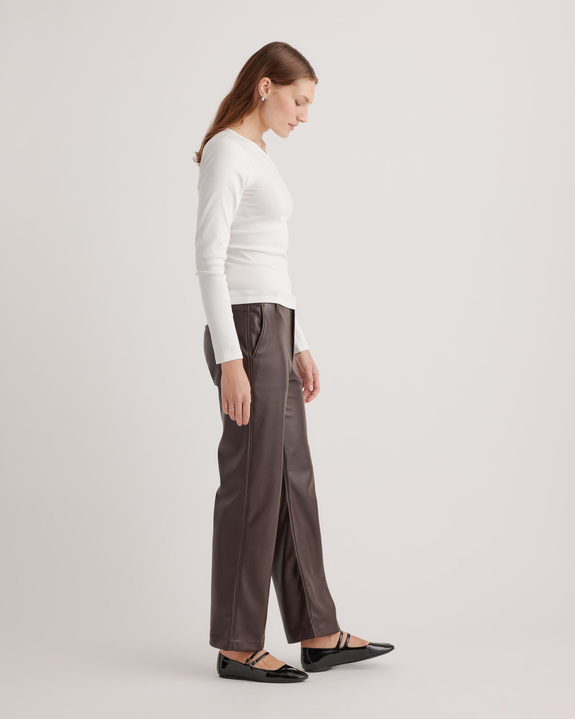 Quince | Women's Micro-Rib Long Sleeve T-Shirt Size XS, Organic Cotton Product Image