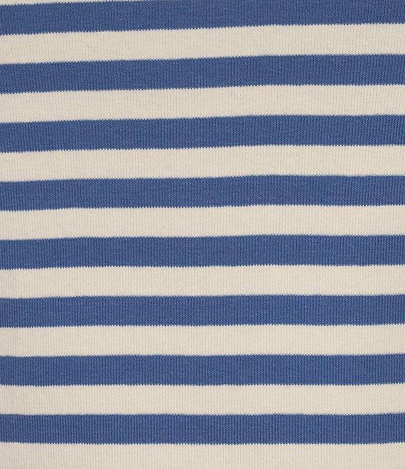 J.McLaughlin Goldie Knit Stripe Print Boat Neck Bracelet Sleeve Tee Product Image