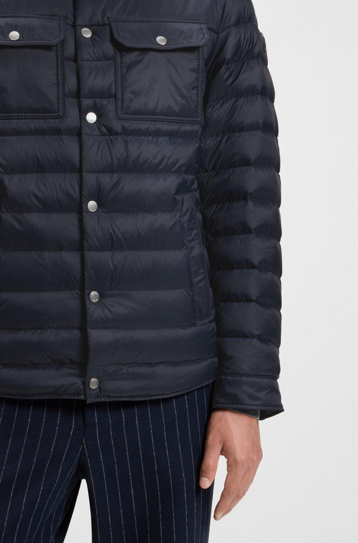 Water-repellent down jacket with stretch inserts Product Image