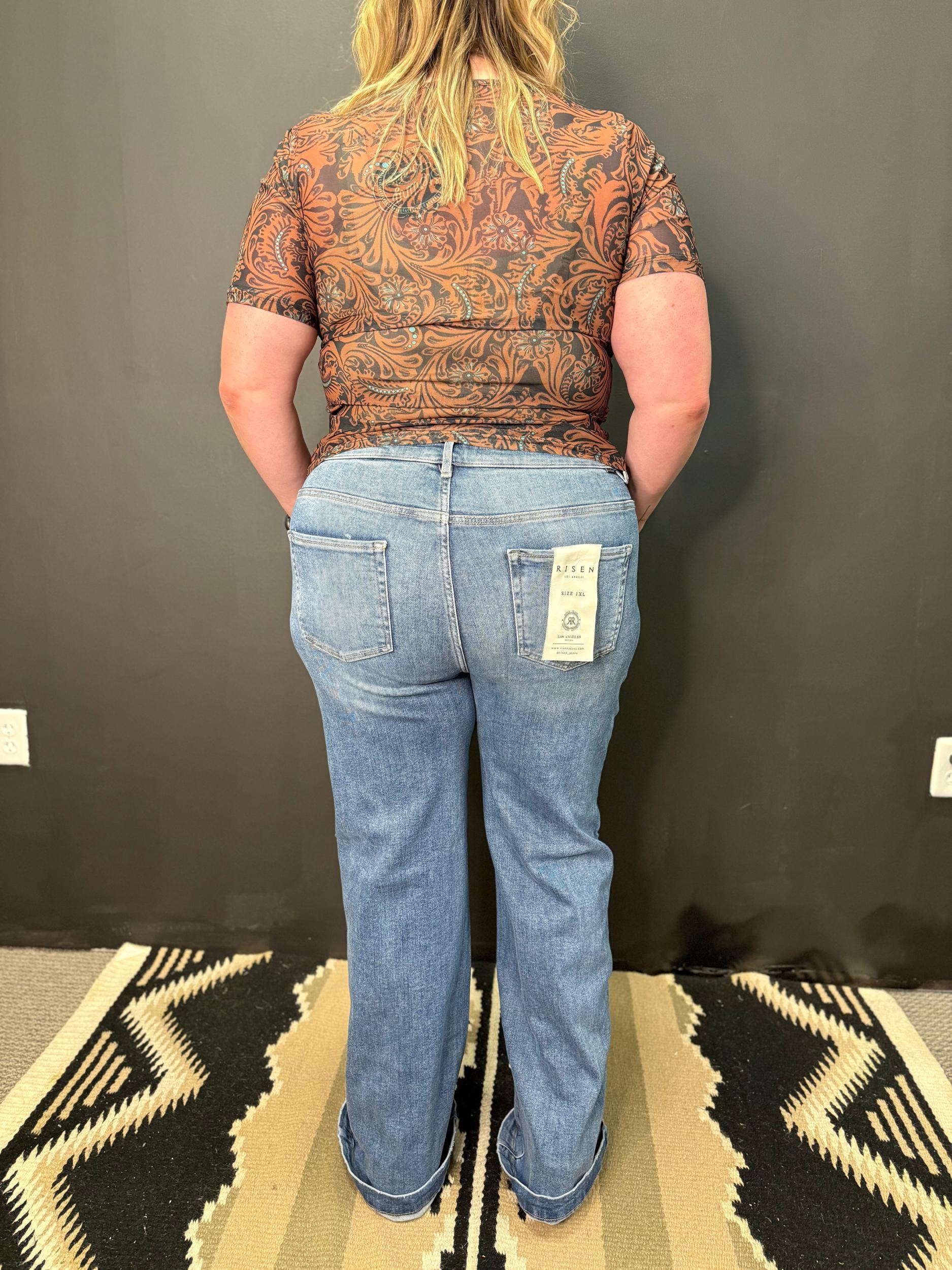 PLUS TC High Rise MW Wide Leg Jeans Product Image