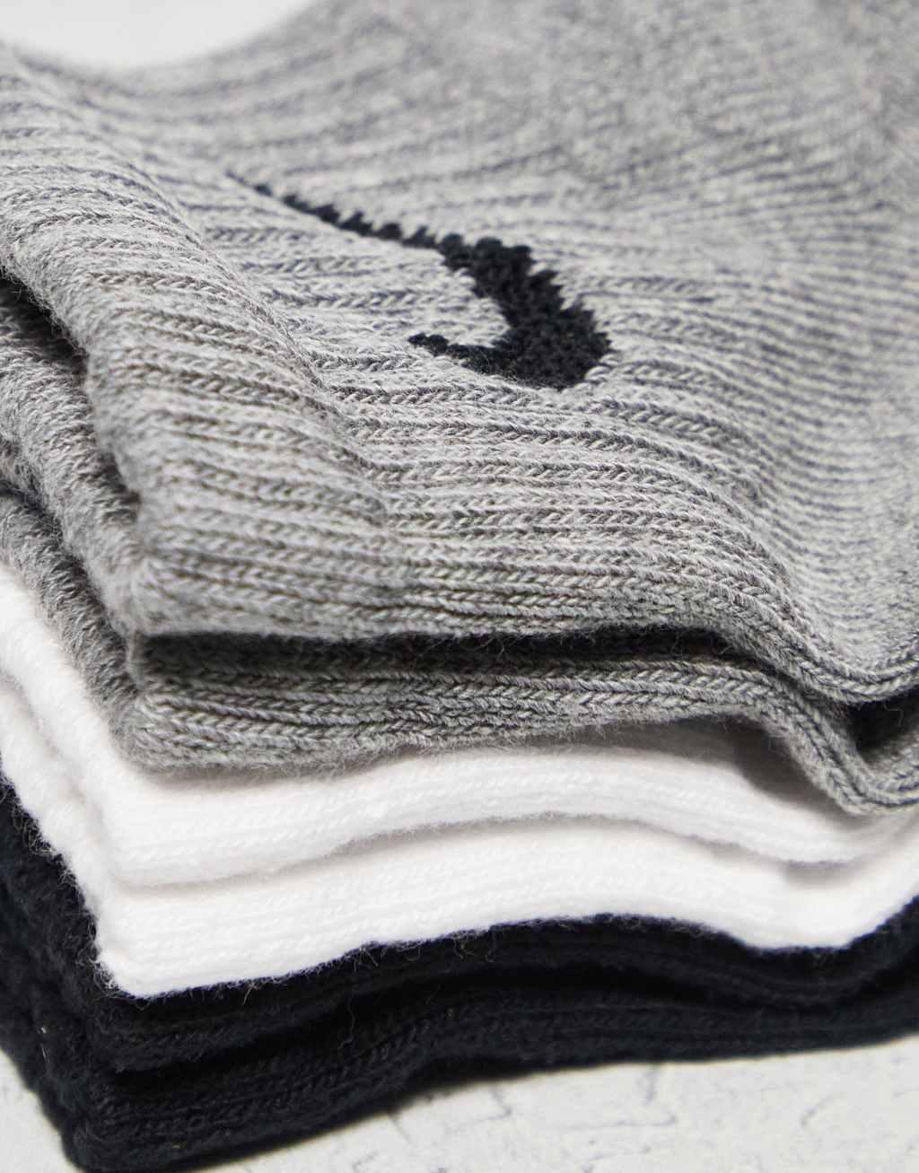 Nike Training Everyday Cushioned 3 pack ankle sock in white, gray and black Product Image