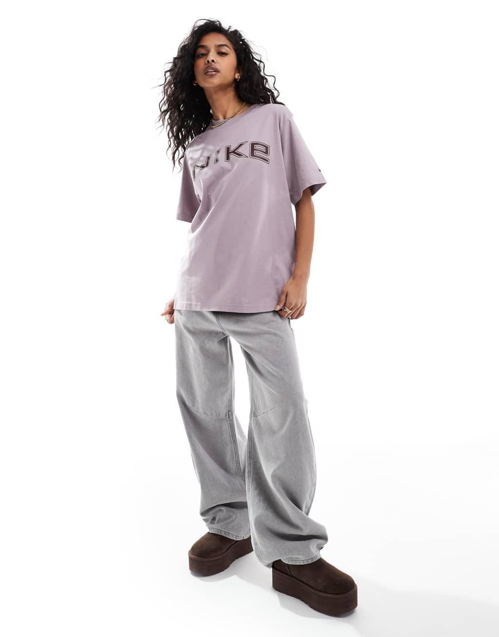 Nike Phoenix logo T-shirt in light purple Product Image