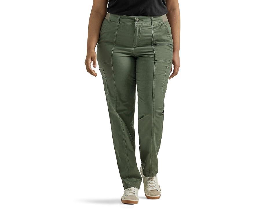 Plus Size Lee® Ultra Lux Comfort with Flex-To-Go Utility Pants, Women's, Size: 16 Tall, Green Grove Product Image