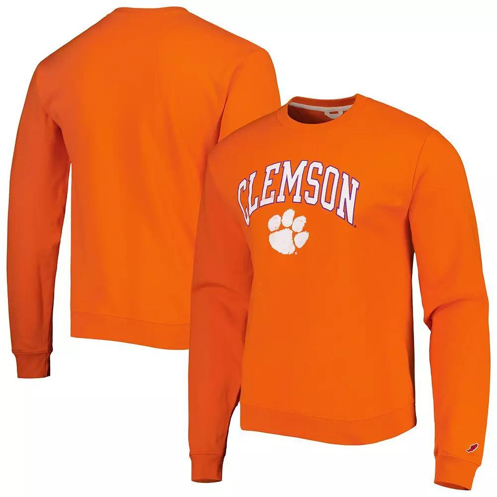 Mens League Collegiate Wear Clemson Tigers 1965 Arch Essential Fleece Pullover Sweatshirt Product Image