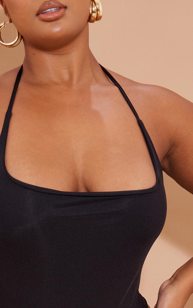 Plus Black Tie Back Swimsuit Product Image