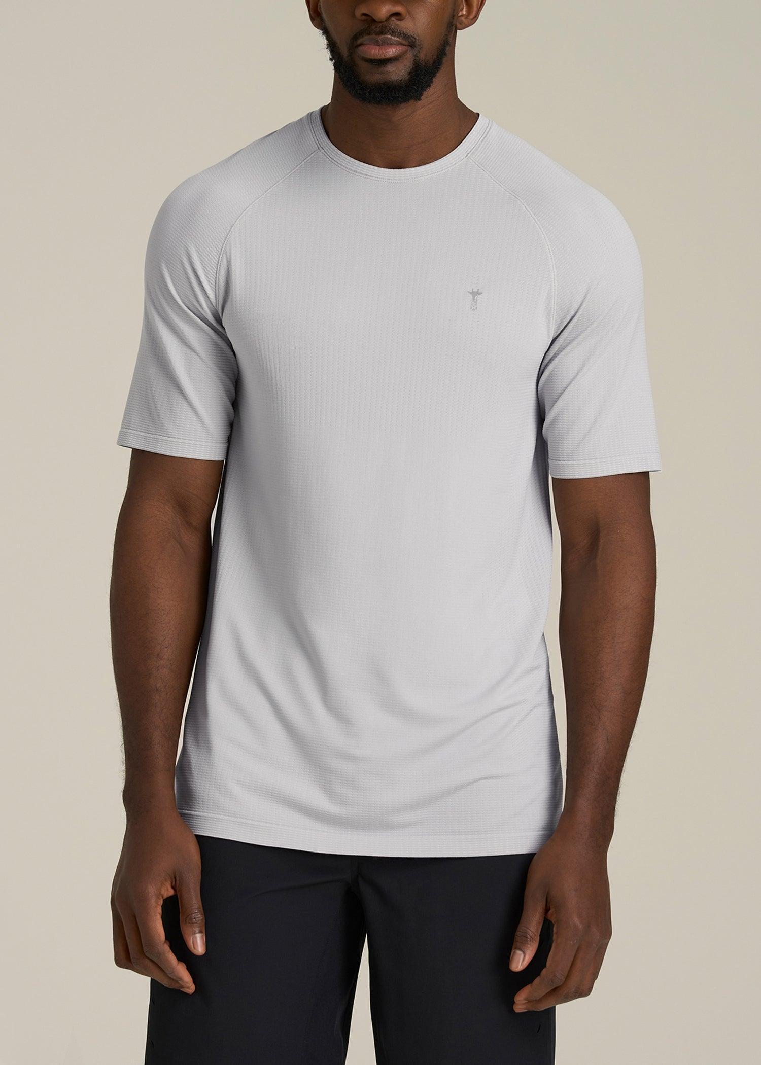 Vented Training Top for Tall Men in Silver Drop Male Product Image