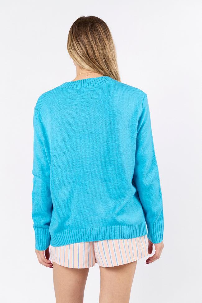 Happy Hour Blue Oversized Sweater SALE Product Image