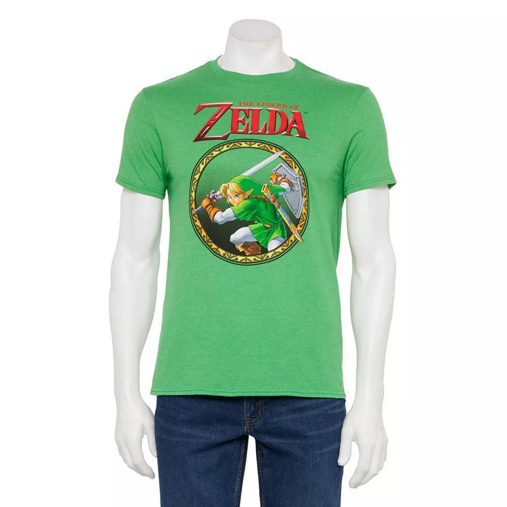 Men's Nintendo The Legend of Zelda Link Sword Graphic Tee, Size: XXL, Green Grey Product Image