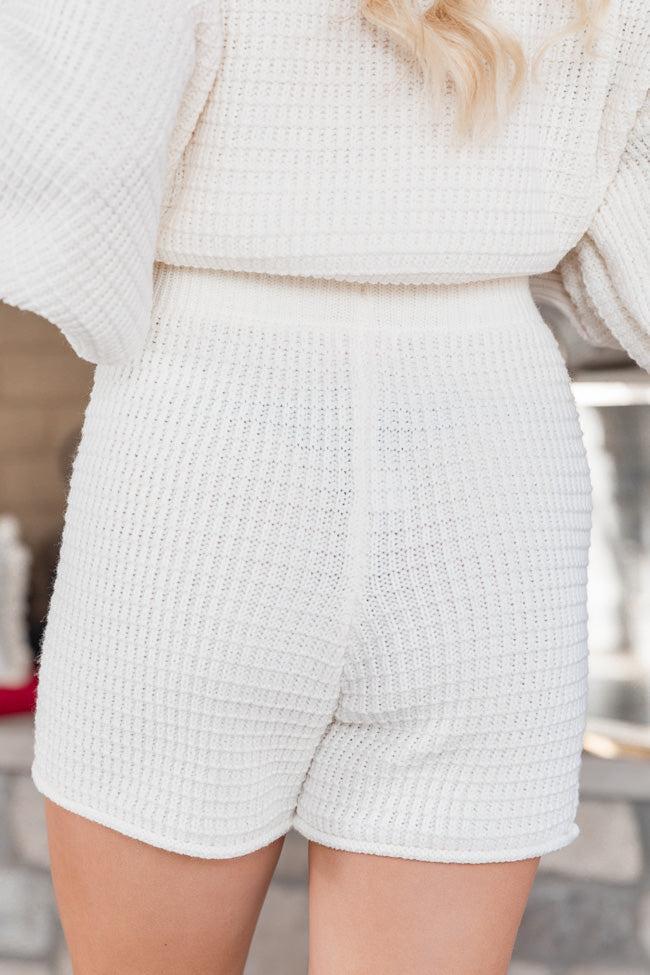 Cozy Daydream Cream Lounge Sweater Shorts FINAL SALE Product Image