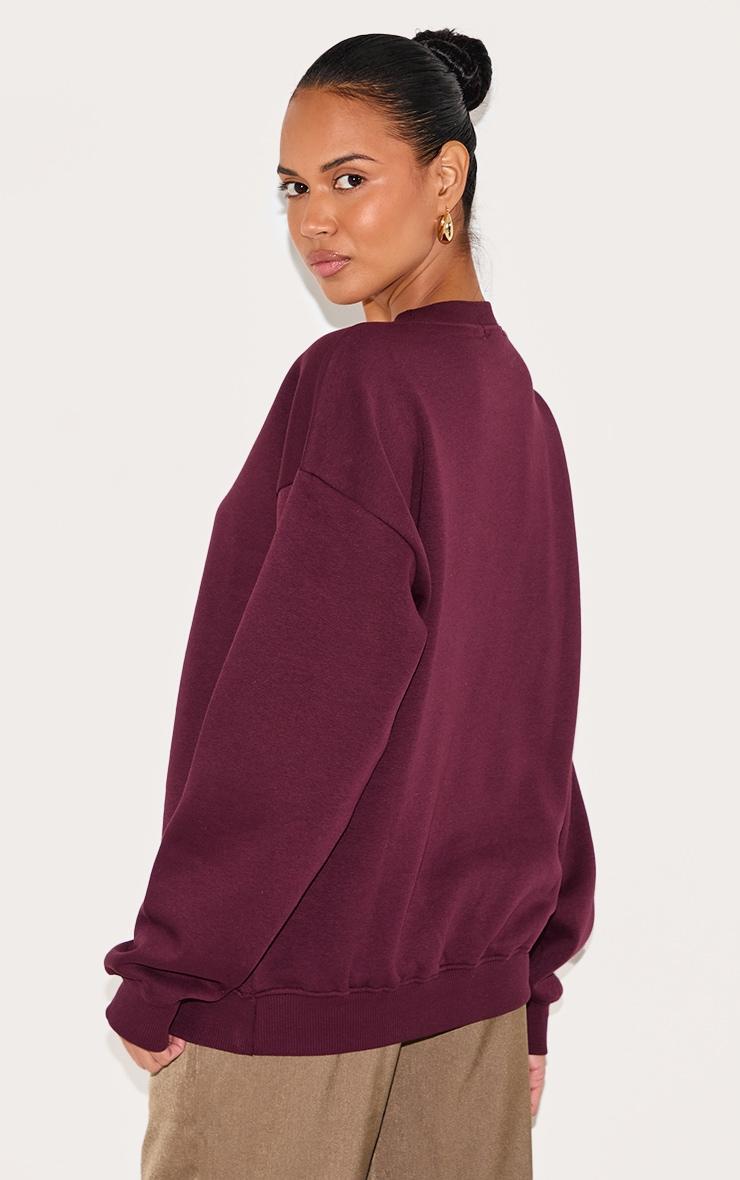 Dark Plum Oversized Sweatshirt Product Image