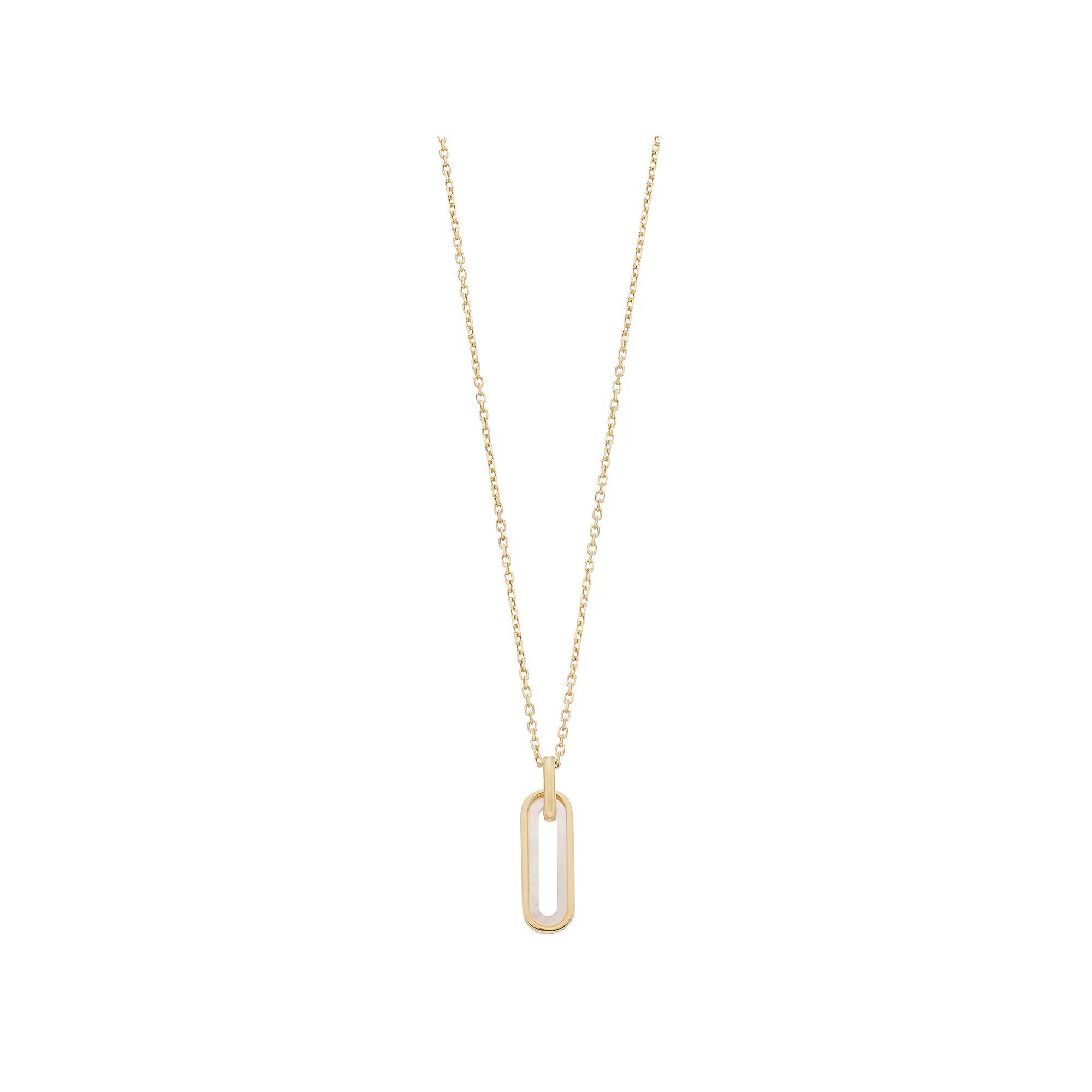 Au Naturale 14k Gold Mother-of-Pearl Paper Clip Necklace, Women's, Size: 18", Yellow Product Image