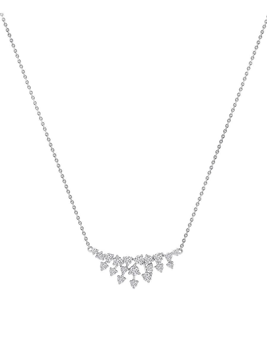 Womens Luminus 18K White Gold & Diamond Necklace Product Image
