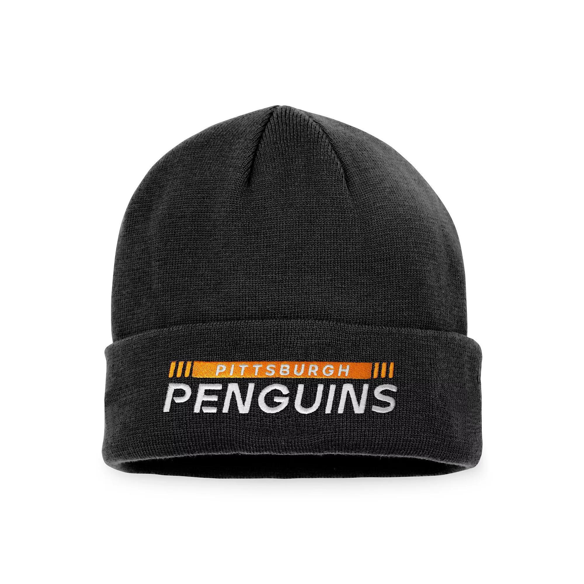 Mens Fanatics Branded Pittsburgh Penguins Authentic Pro Rink Cuffed Knit Hat Product Image