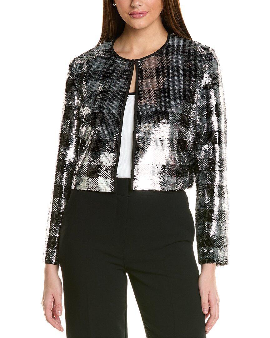 ST JOHN St. John Sequin Jacket In Grey Product Image