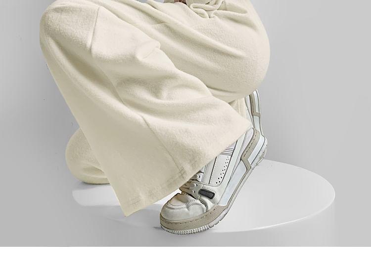 Drawstring Waist Wide Leg Pants Product Image
