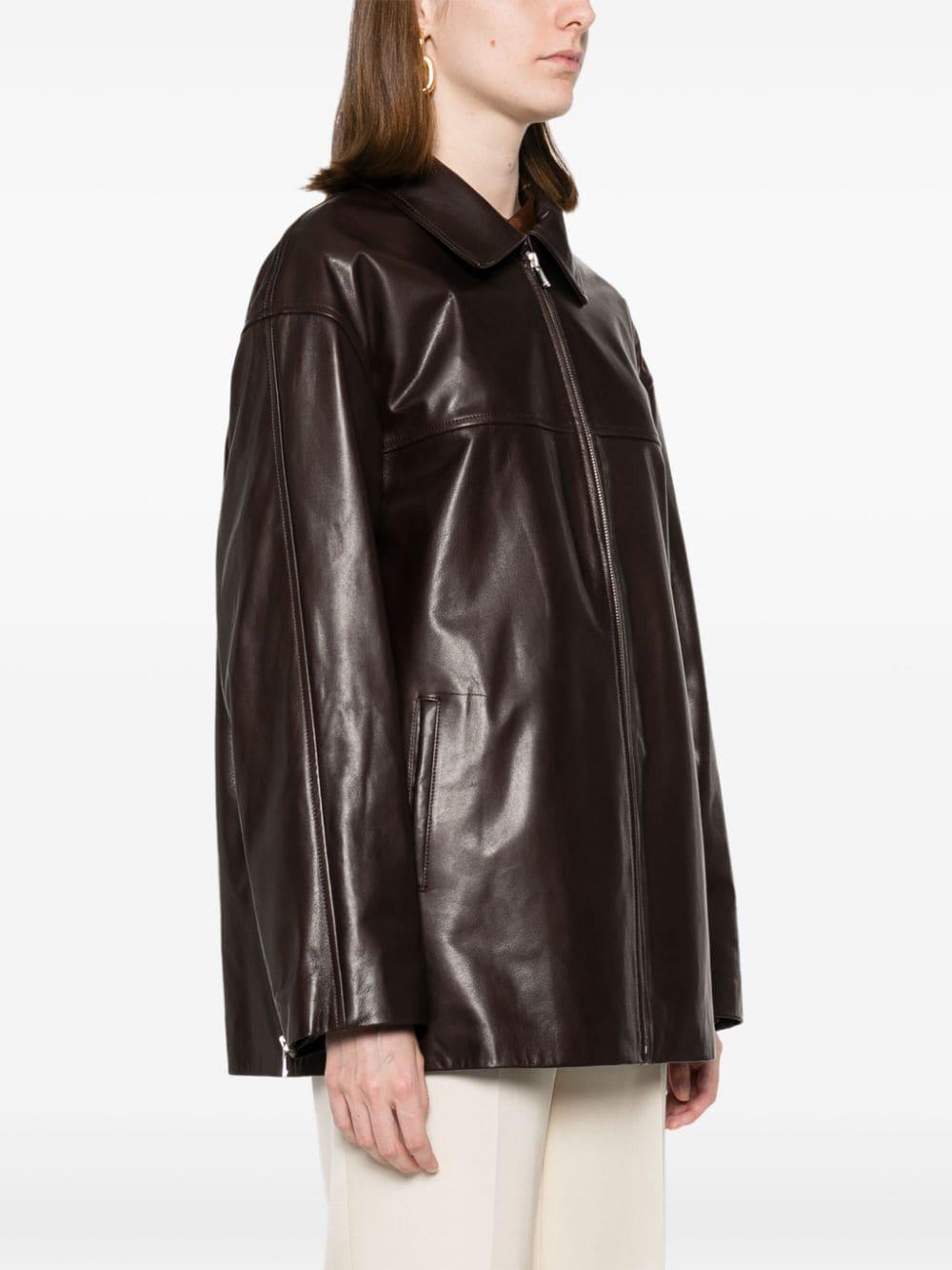 NOUR HAMMOUR Layne Jacket In Brown Product Image