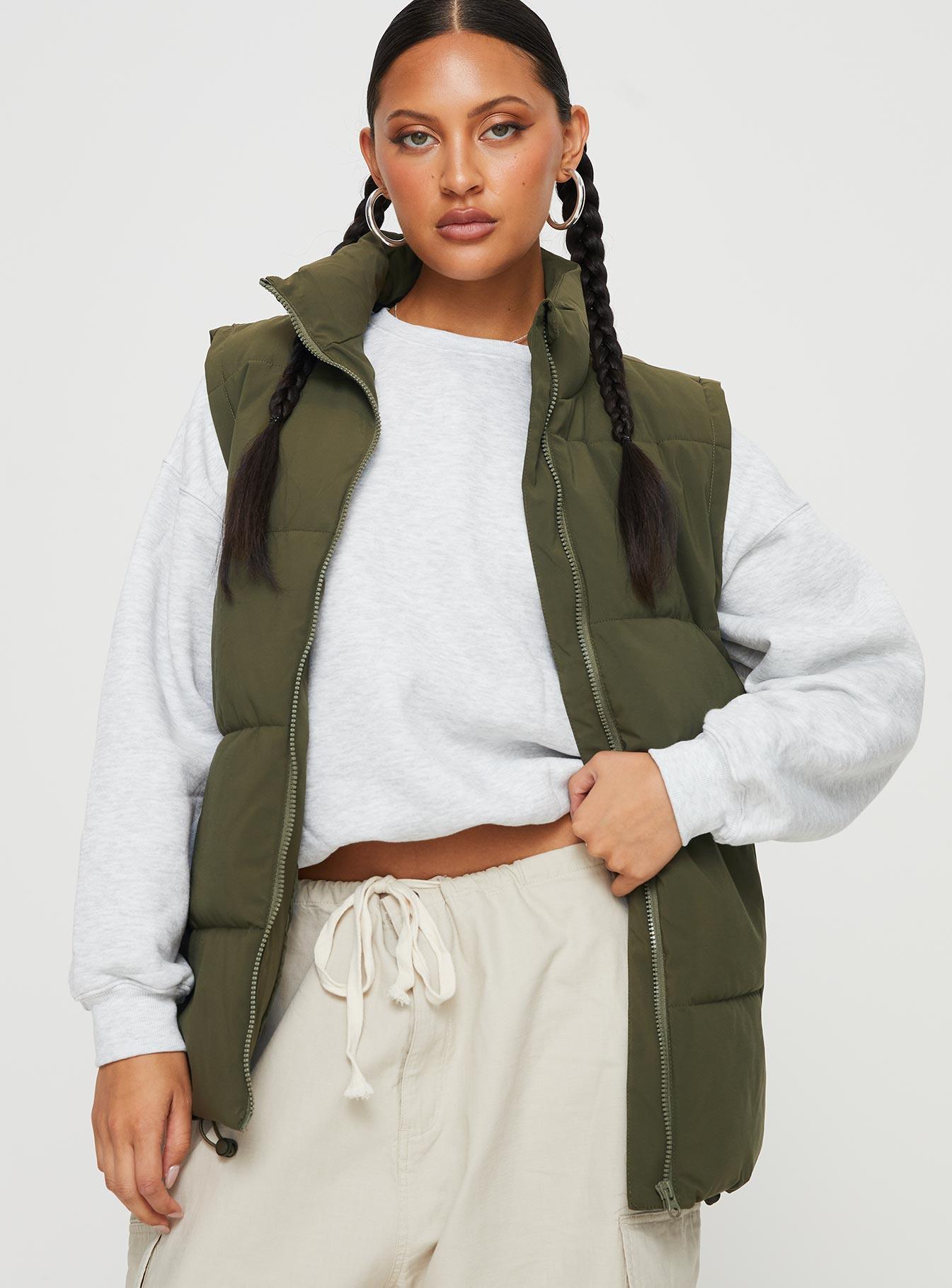 Edison Puffer Vest Olive Product Image