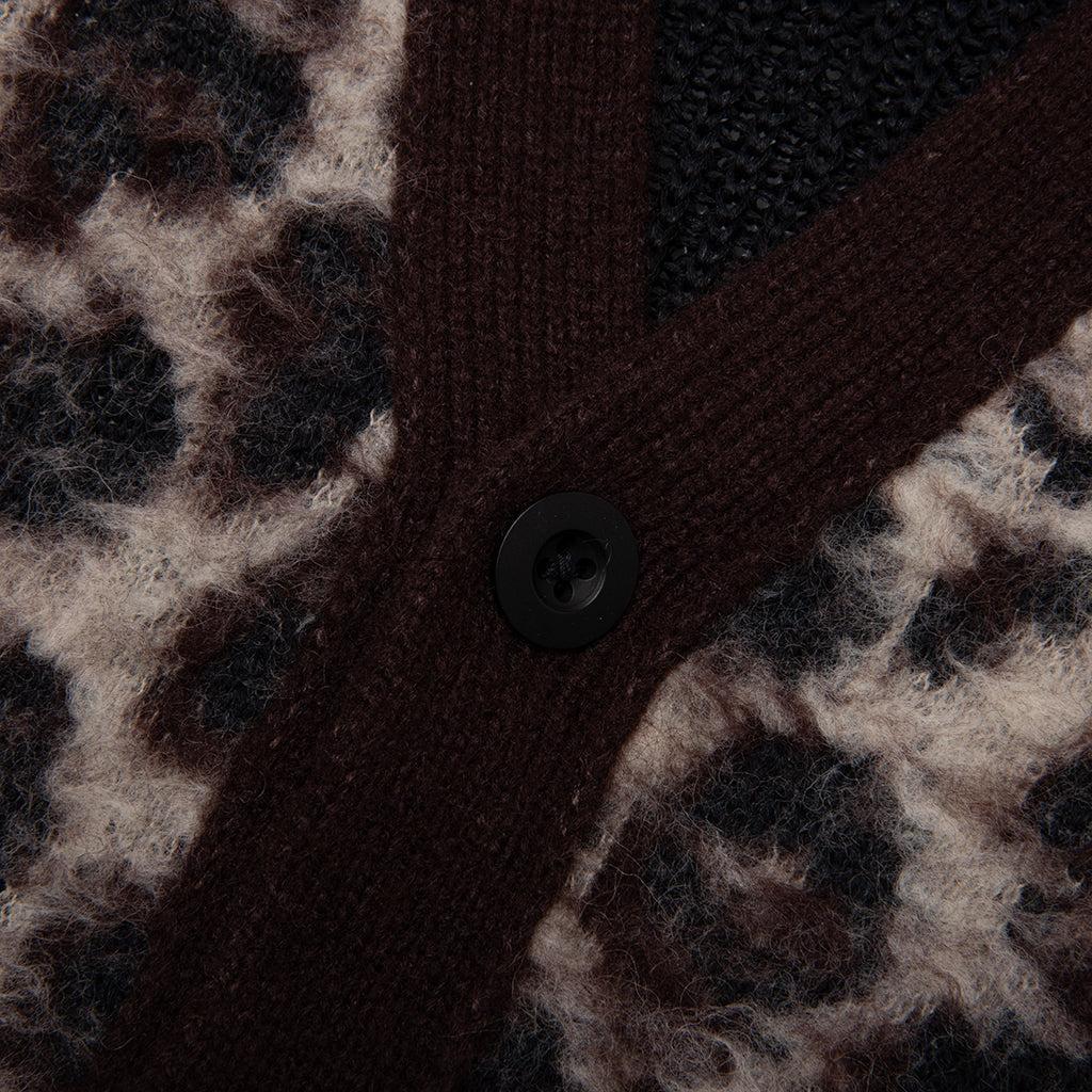 Leopard Cardigan - Brown/Black Male Product Image