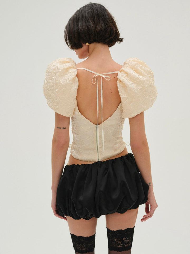 Frosted Organza Top — Ivory Product Image