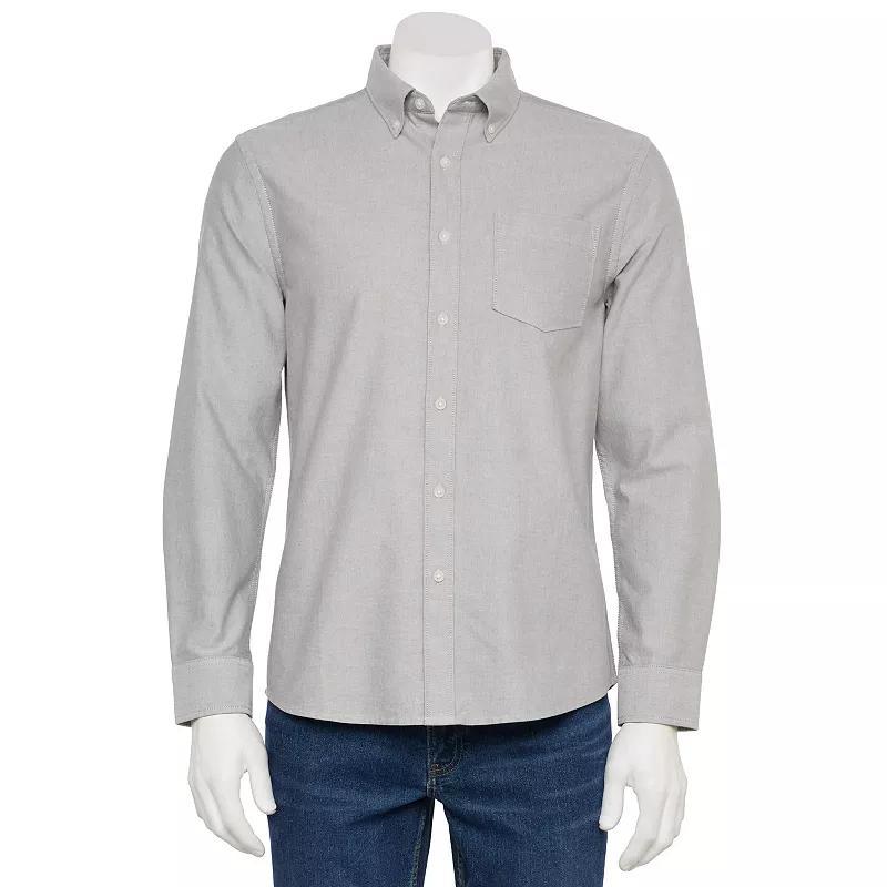 Men's Sonoma Goods For Life® Adaptive Long Sleeve Perfect Length Shirt, Size: Small, Castlerock Product Image