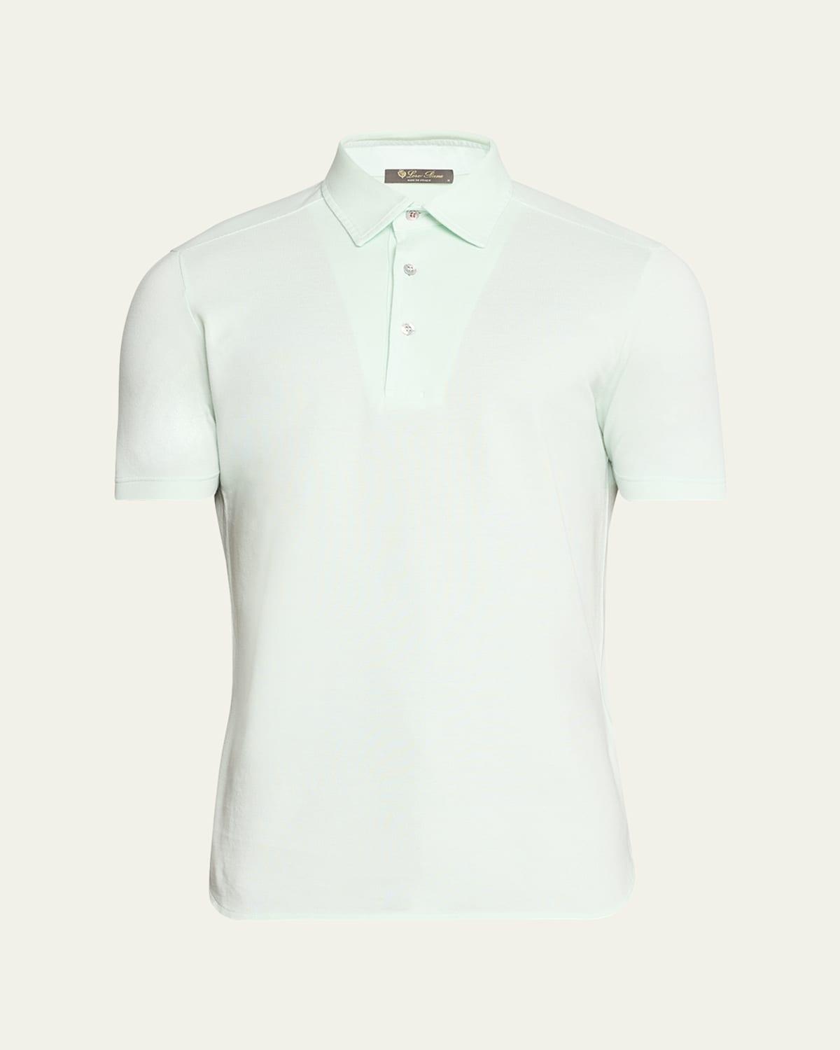 Mens Cotton Pique Polo Shirt Product Image
