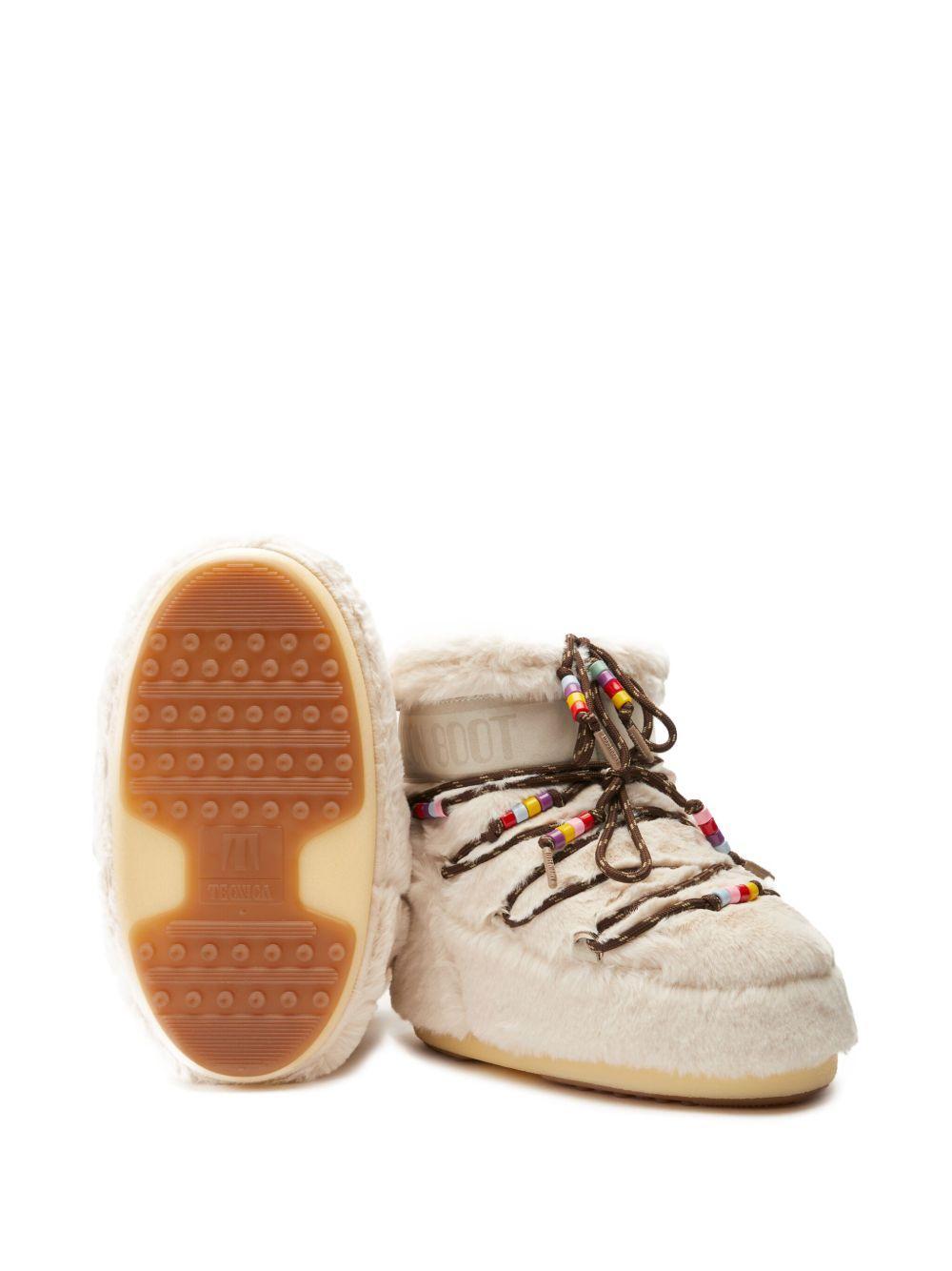 Icon Low faux-fur beaded boots Product Image
