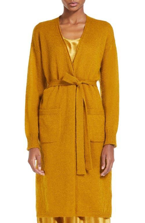 Womens Mohair-Blend Longline Wrap Cardigan Product Image