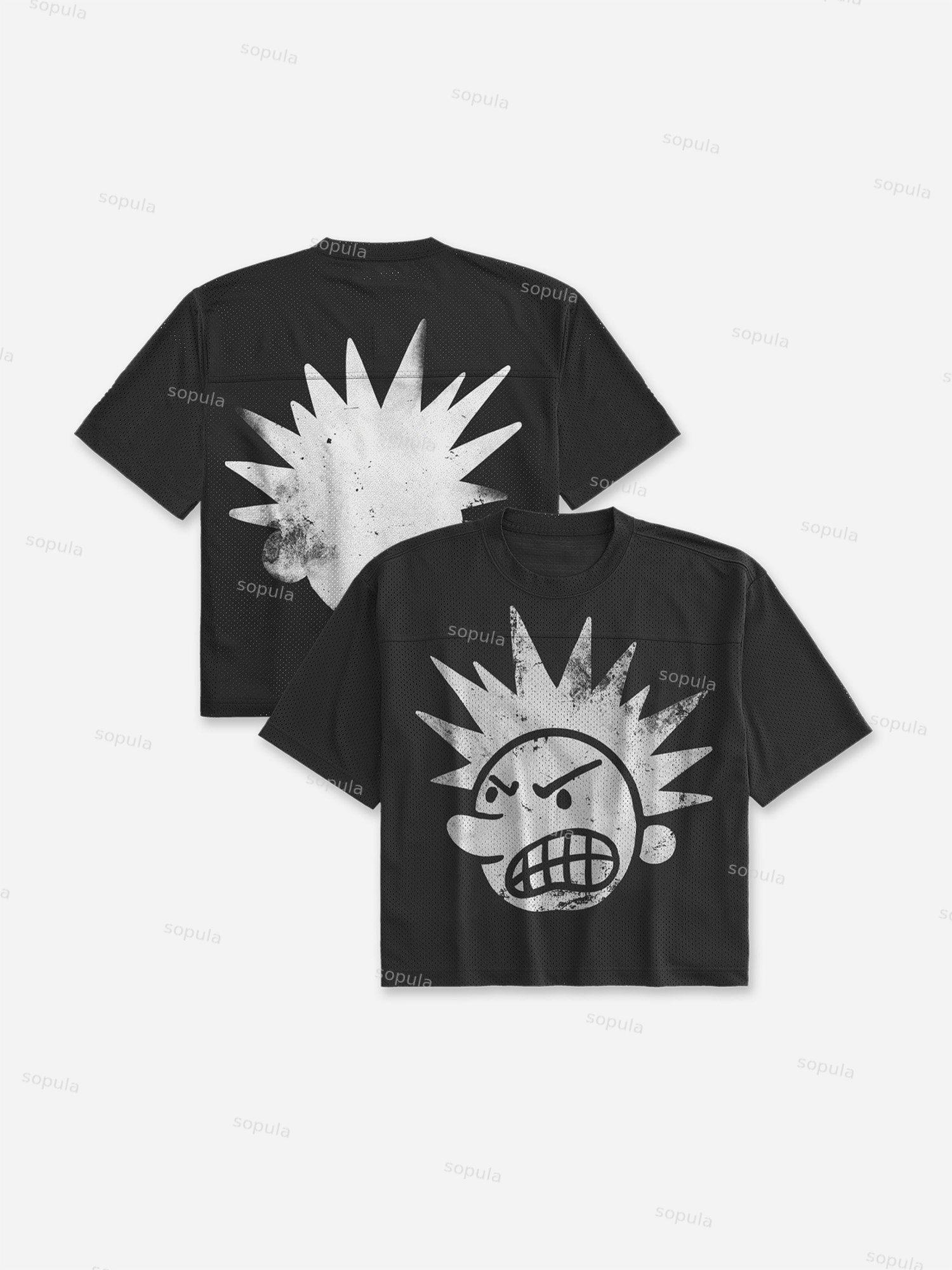 Casual The Brain Explodes Blokecore Mesh Football Jersey T-shirt Product Image