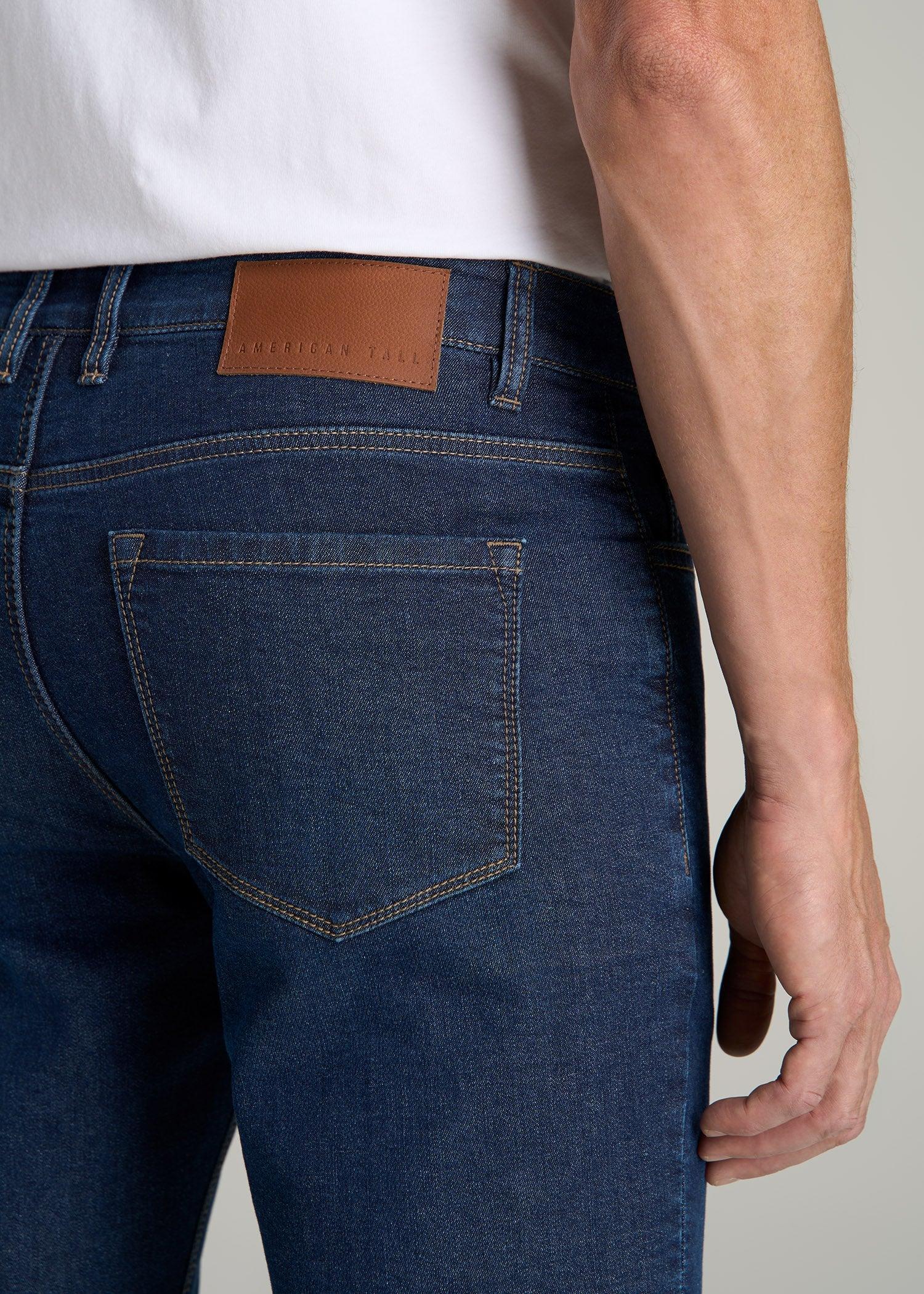 Dylan Slim Fit Fleeced Jeans for Tall Men in Colorado Blue Wash Product Image