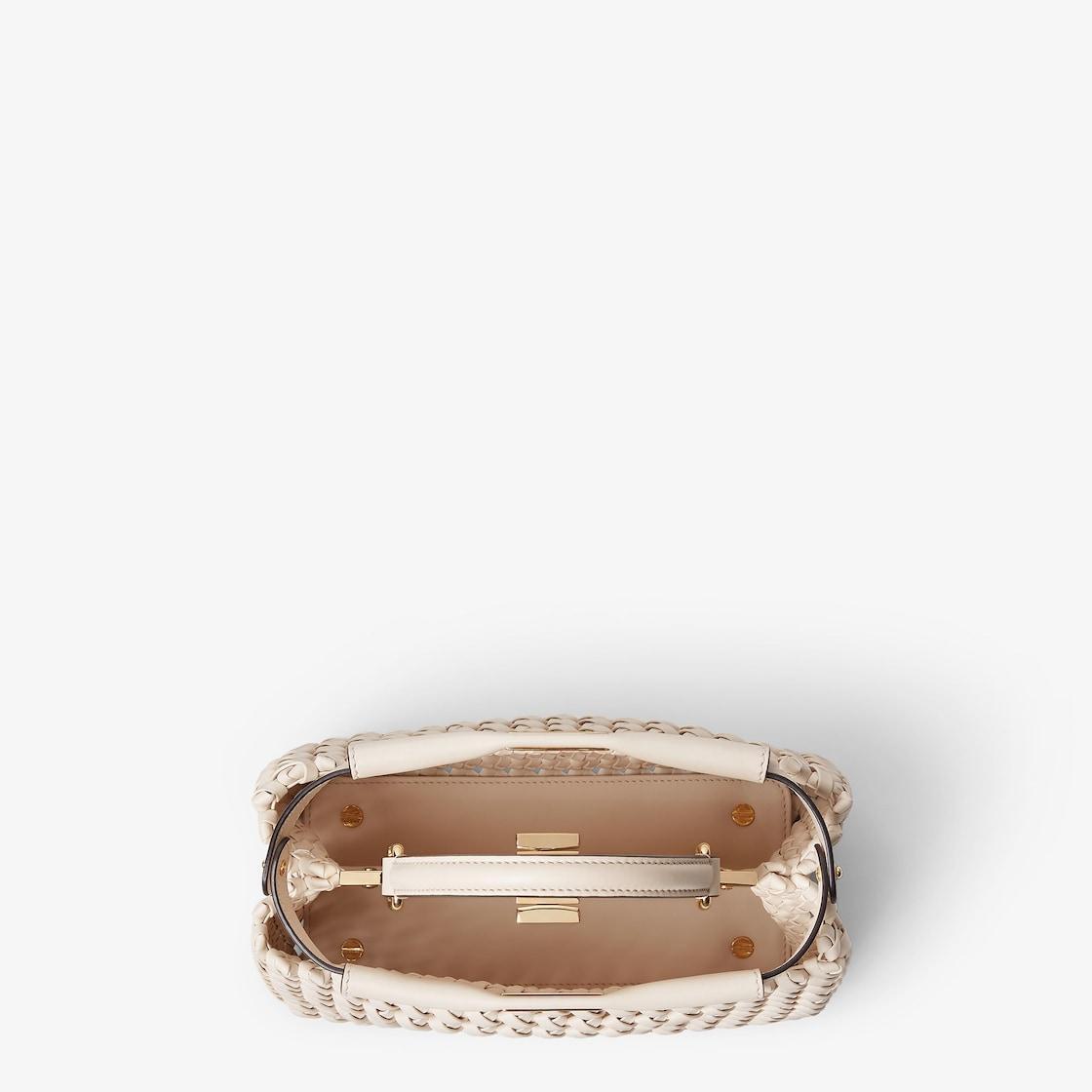 Peekaboo MiniCamellia interlaced leather bag Product Image